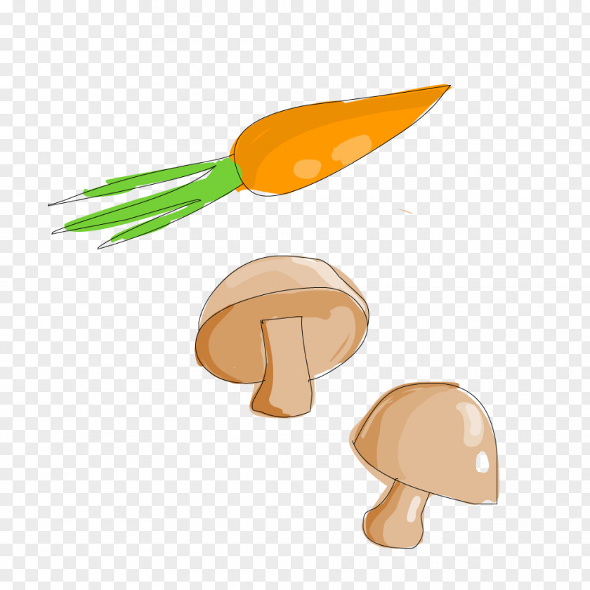 Mushrooms And Carrots Cartoon Mushroom PNG