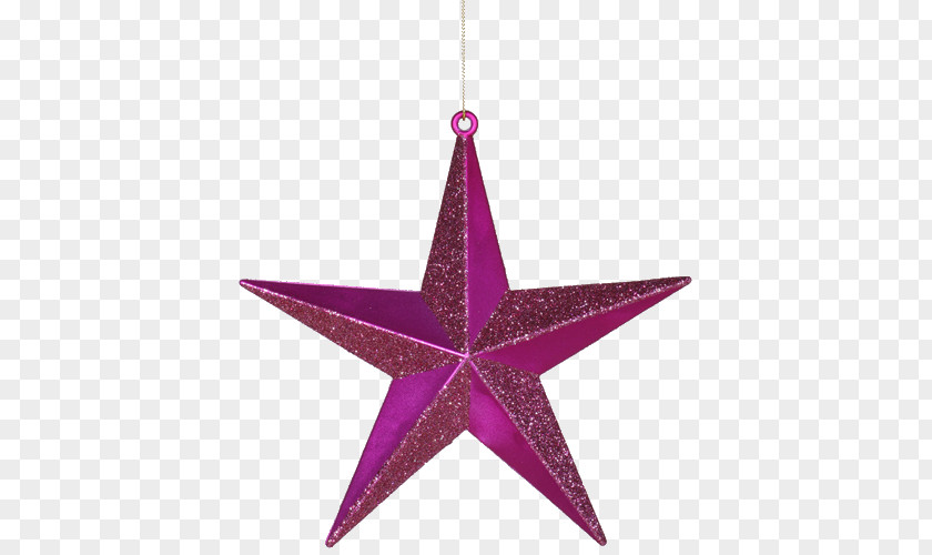 Purple Starfish Christmas Ornament Glitter Star Of Bethlehem Decoration PNG