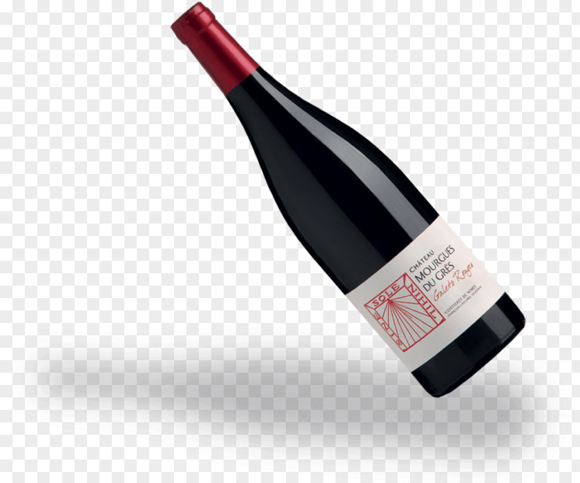 Wine Red Costières De Nîmes AOC Bottle Pebble PNG