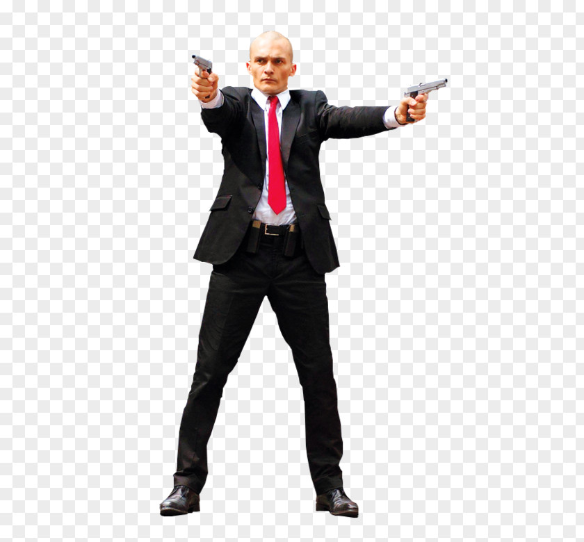 Costume Whitecollar Worker Hitman Standing PNG