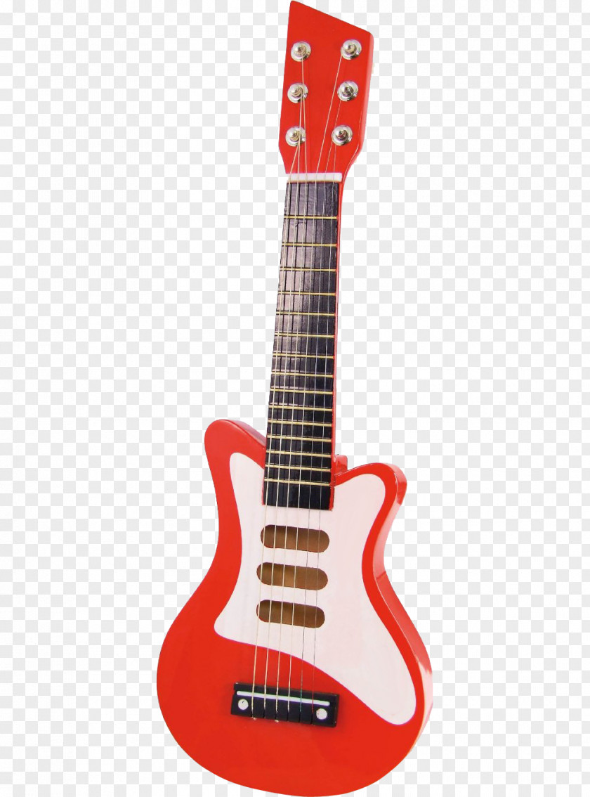 Red Guitar Musical Instrument Ukulele Paper Jamz Rock And Roll PNG