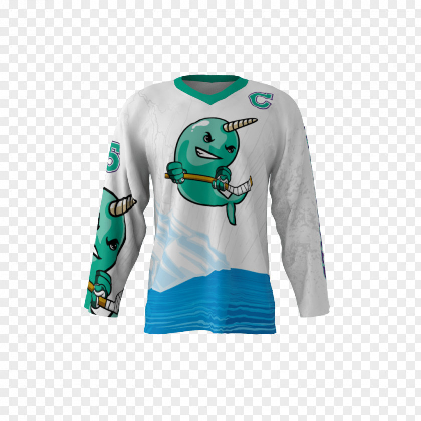 Narwhal T-shirt Clothing Sleeve Hockey Jersey PNG