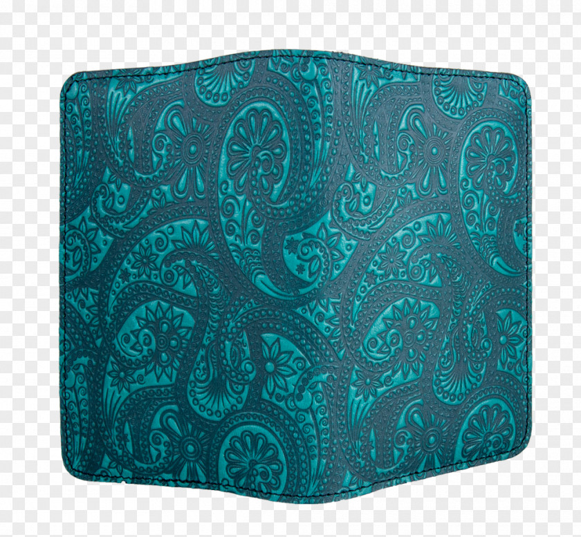 Paisley Motif Turquoise Green Rectangle PNG