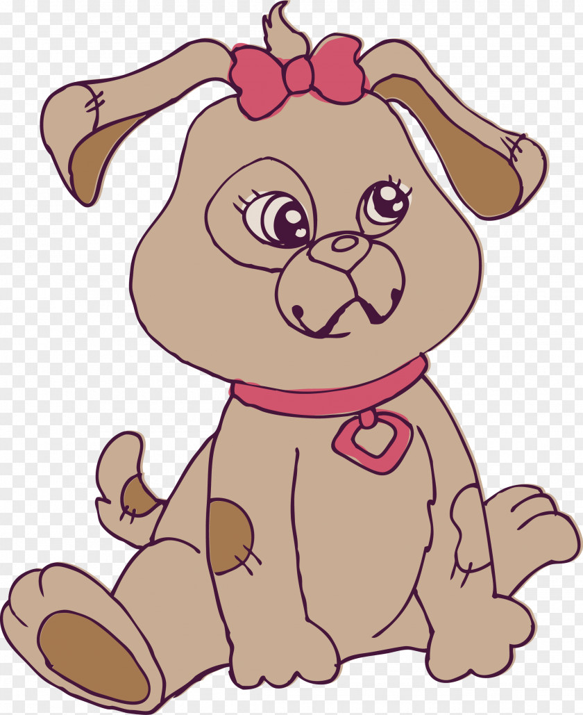 Puppy Vector Cartoon Clip Art PNG