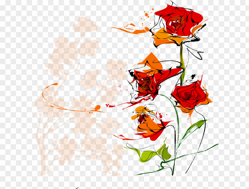 Rose Painting Adobe Illustrator Drawing PNG