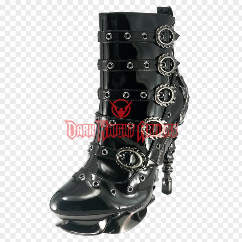 Monocle Steampunk Motorcycle Boot High-heeled Shoe Ankle PNG