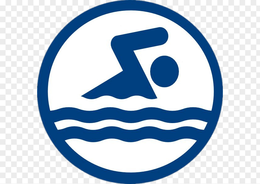 Swimming Sign PNG Sign, white and blue swimming man signage clipart PNG