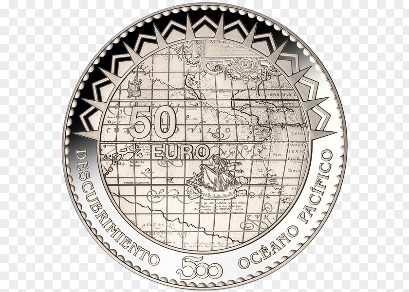 1 Euro Coin 50 Cent Silver Note PNG