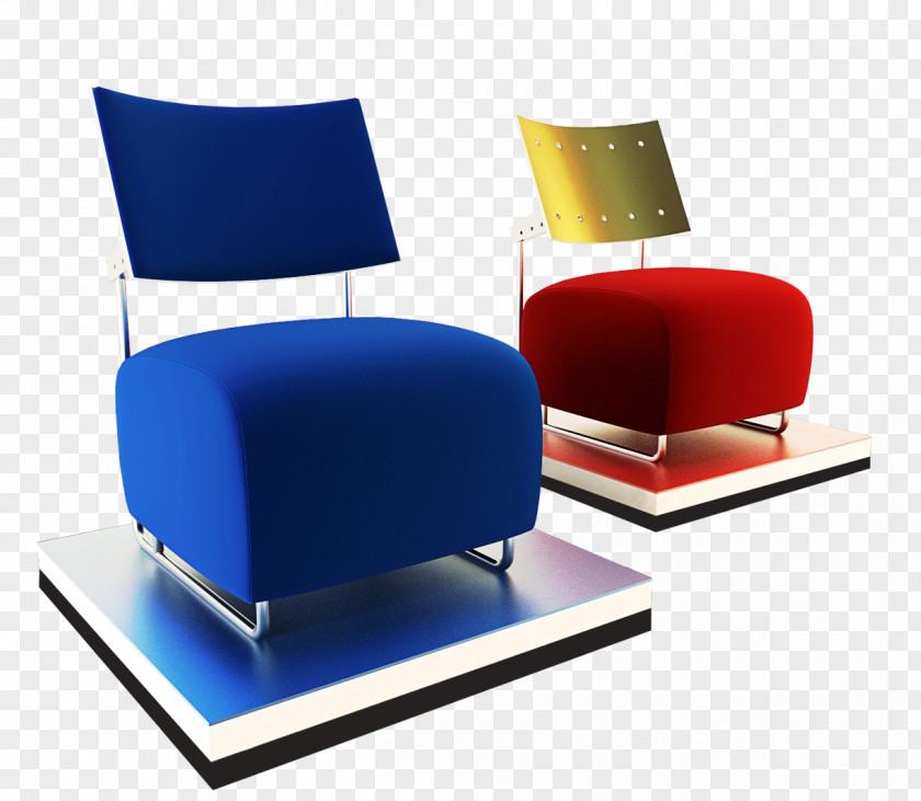 Chair Product Design Cobalt Blue Couch PNG