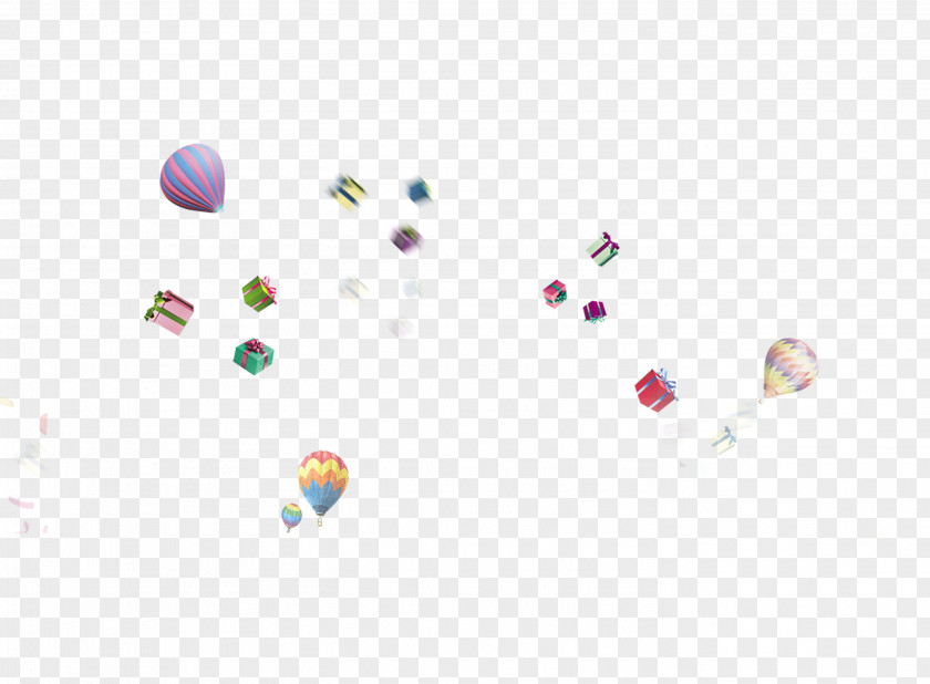 Floating Gifts And Balloon Gift Designer PNG