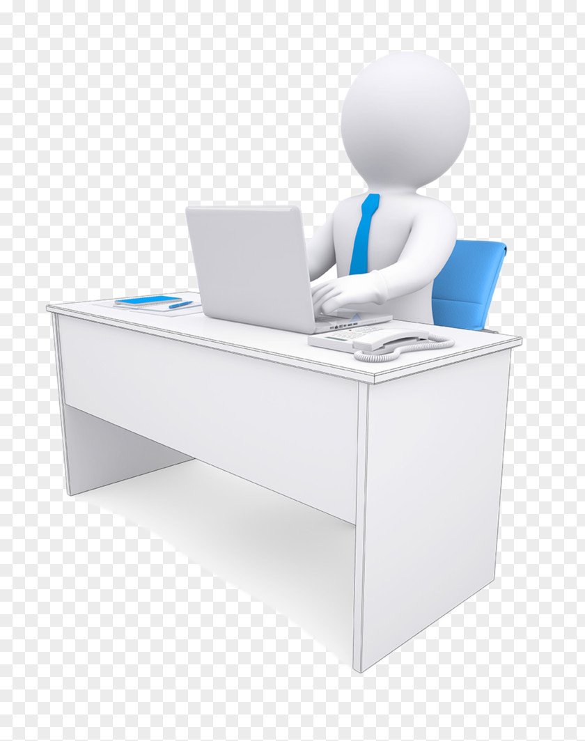 Work Laptop Desk Businessperson 3D Computer Graphics PNG