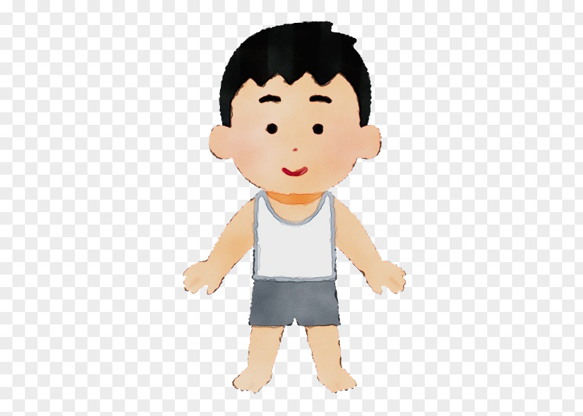 Cartoon Child Standing Gesture Animation PNG