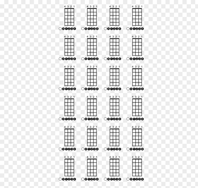 Chord Vector Ukulele Guitar Bass Chart PNG