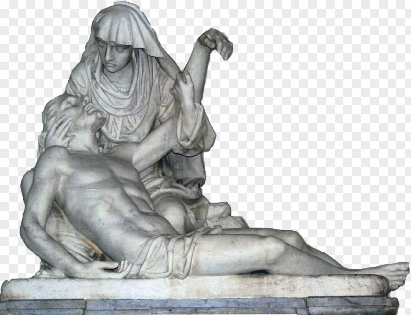 Pietas Statue Classical Sculpture Figurine Stone Carving PNG