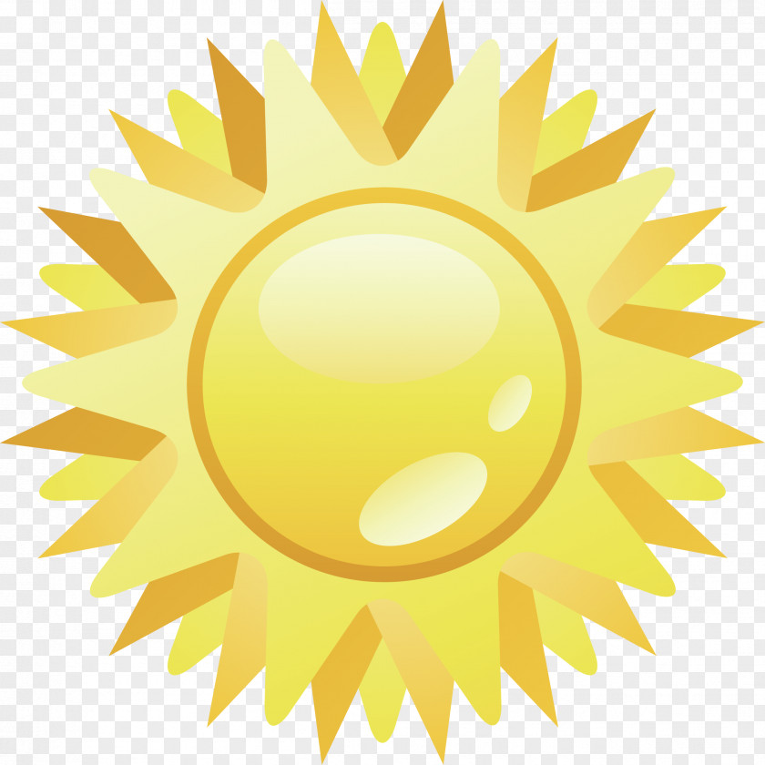 Sun Vector Element Golden Sunlight Euclidean PNG
