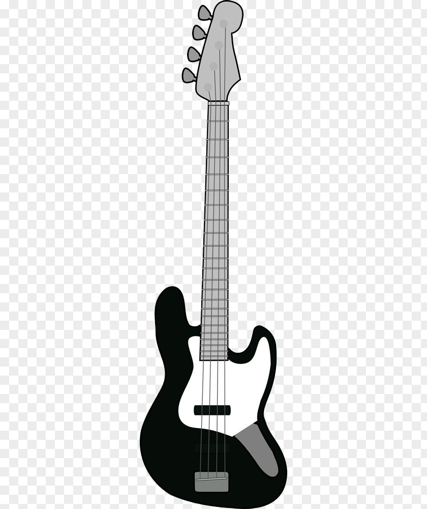 Black And White Pattern Electric Guitar Fender Precision Bass Musical Instrument PNG