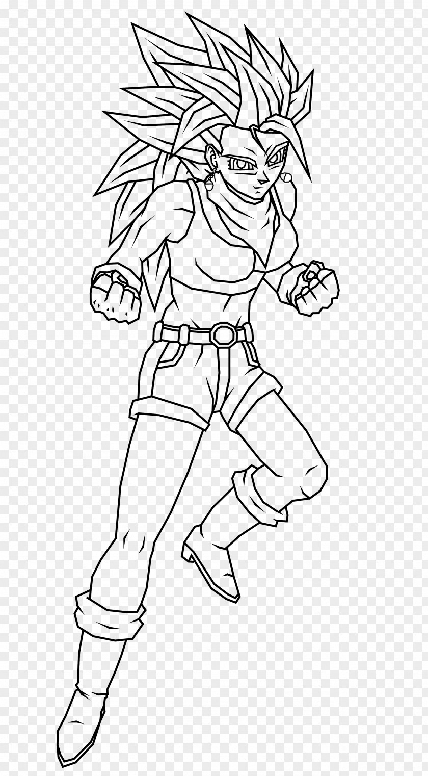 Goku Pan Vegeta Line Art Gotenks PNG