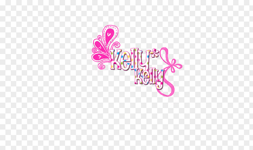 Kelly Logo Pink M Brand Line Font PNG