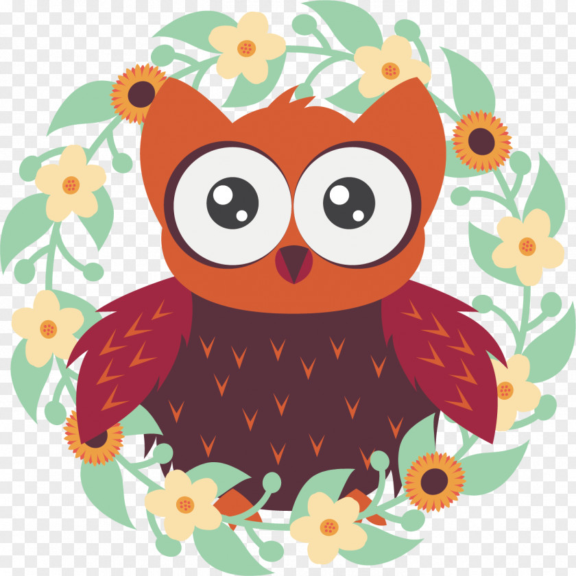 Lovely Owl Vector PNG