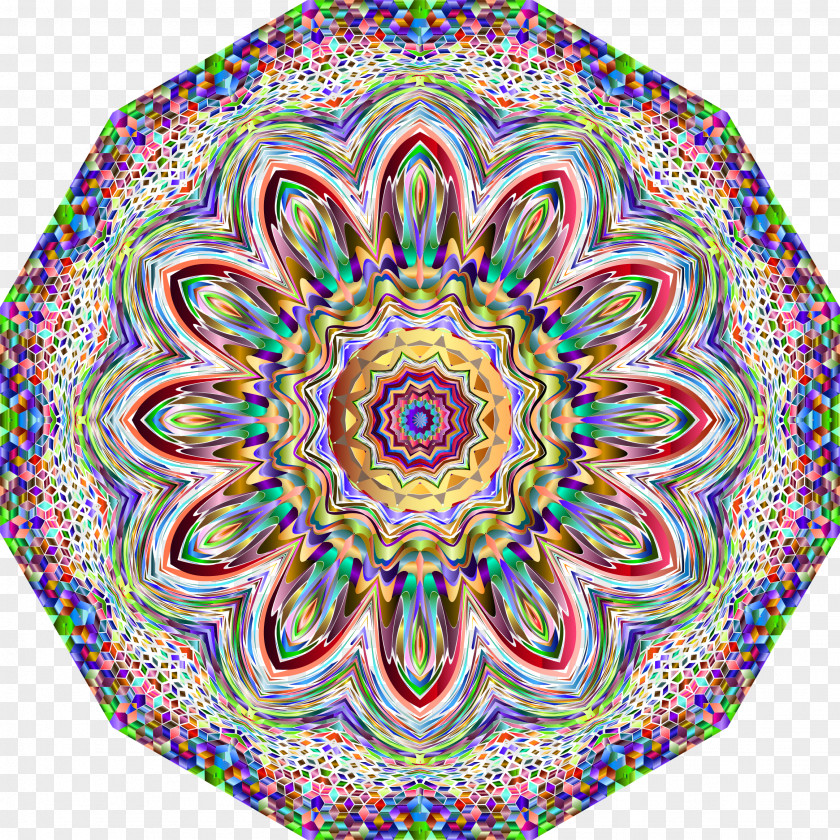 Line Symmetry Kaleidoscope Ornament Image PNG