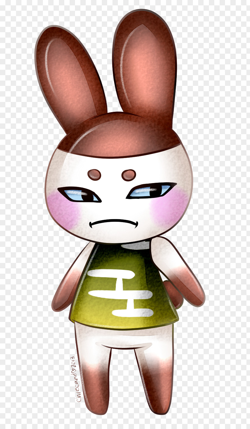 Starry Eyed Easter Bunny Cartoon PNG