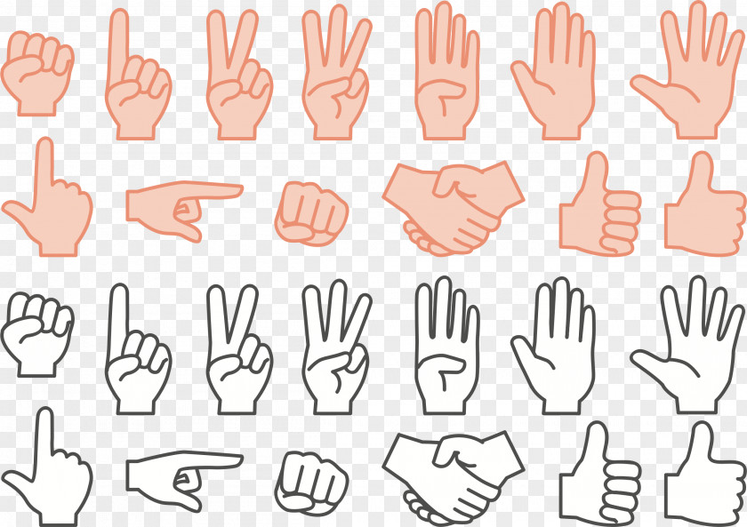 Hands Finger Hand Human Body Digit Silhouette PNG