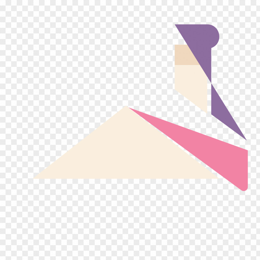 Roof Tiles Triangle Purple PNG