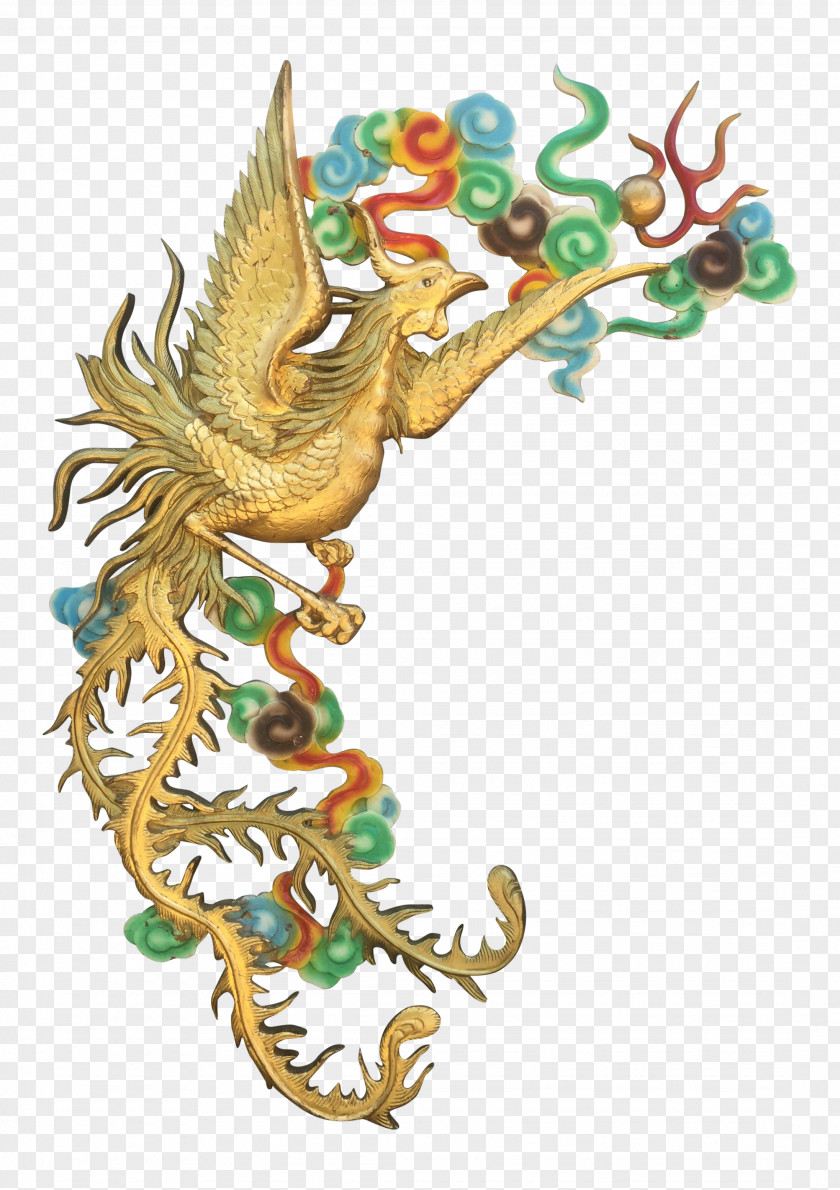 Chair Fenghuang Wood Dragon Phoenix PNG