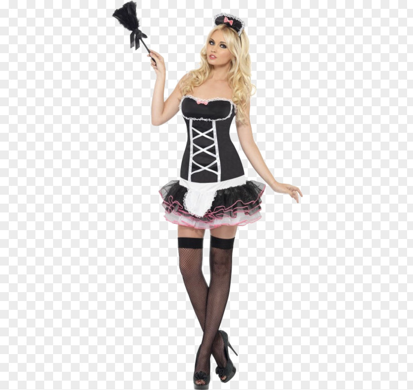 French Maid Uniform Costume Party Dress PNG