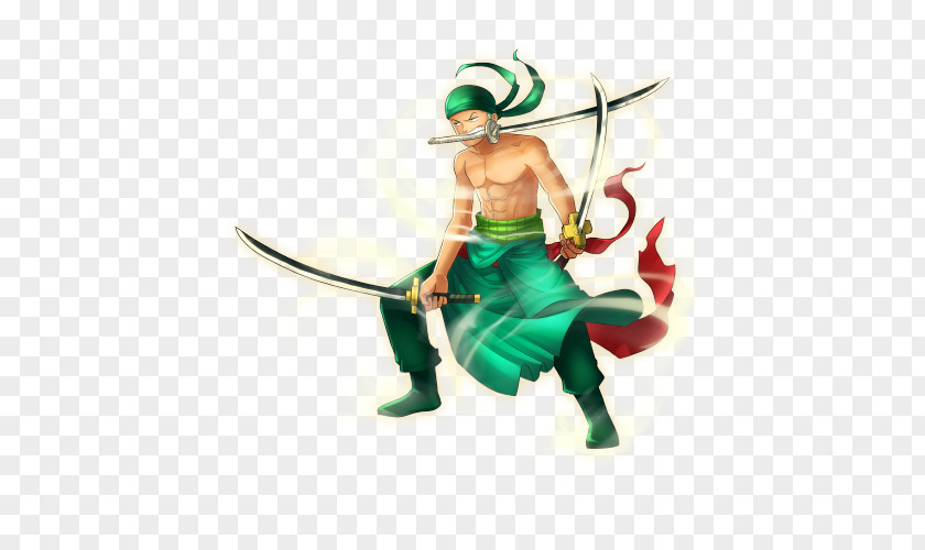 One Piece Roronoa Zoro Character Piracy Figurine PNG