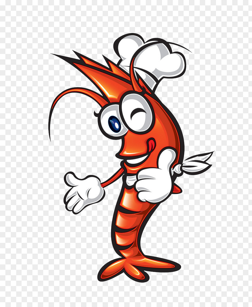 Red Skin Shrimp Caridea Cartoon Clip Art PNG