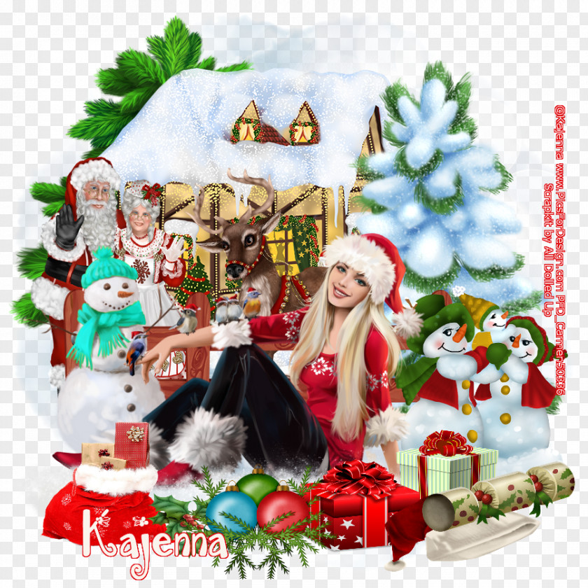 Snow Maiden Christmas Tree Ornament Gift Character PNG