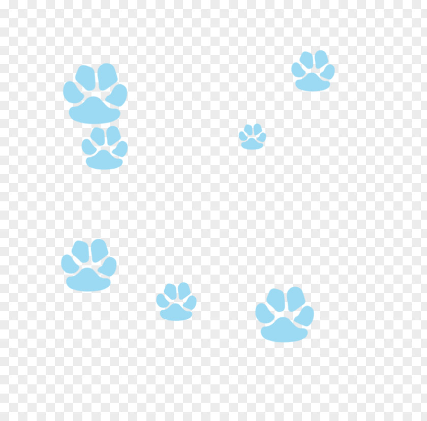 Blue Dog Footprints PNG
