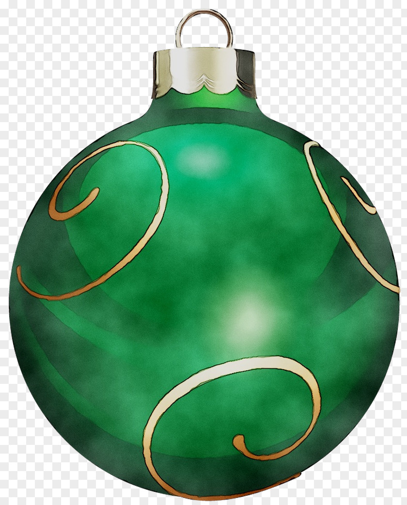 Green Christmas Ornament Product Design PNG