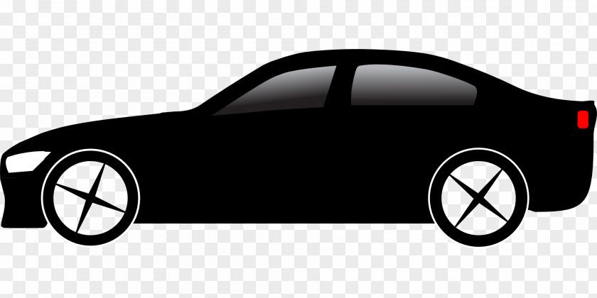 Luxury Car Black And White Clip Art PNG