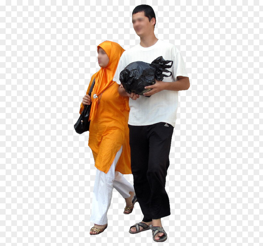 Couple Muslim Islam Woman Walking PNG