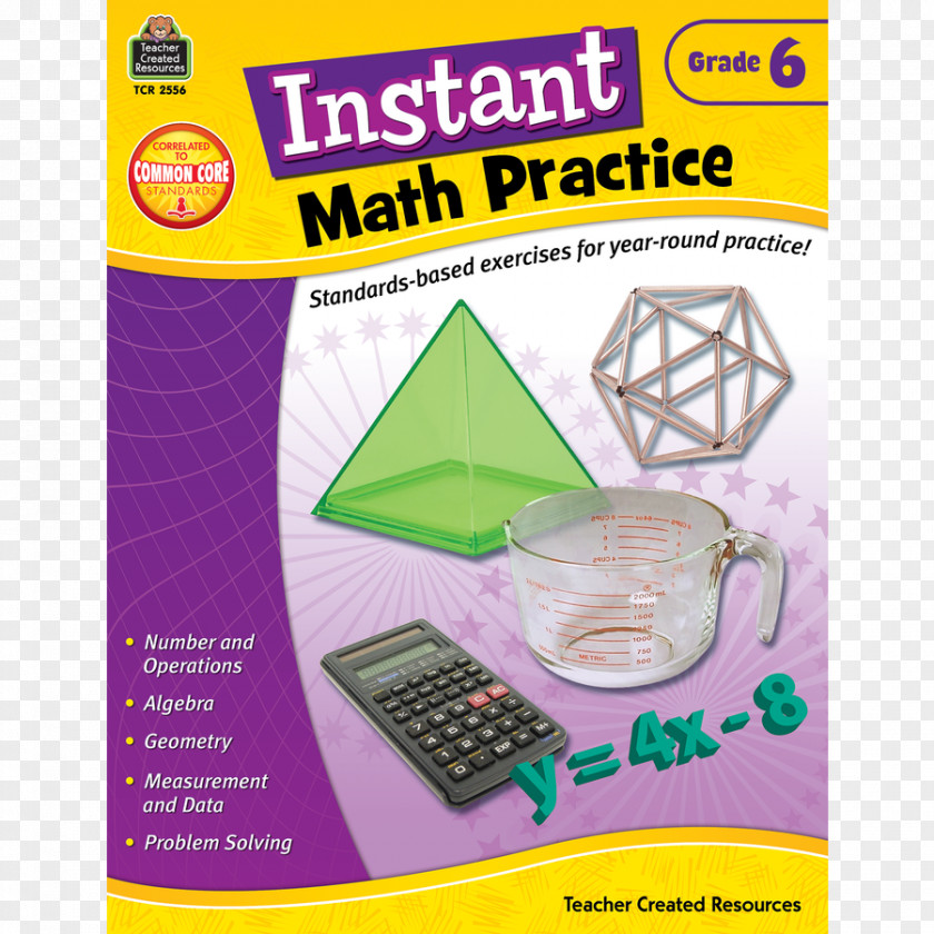Mathematics Sixth Grade Instant Math Practice 6 Teacher Student PNG