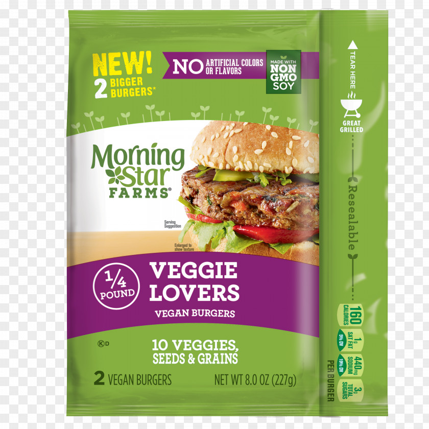 Veggie Burger Hamburger Morningstar Farms Grillers Original McDonald's Quarter Pounder PNG