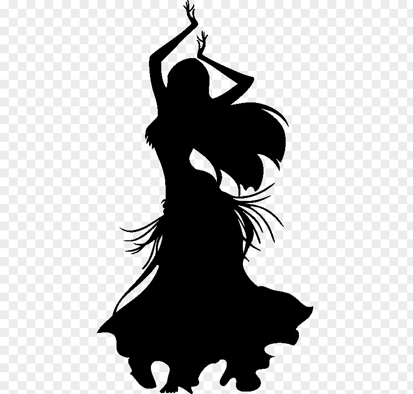 Wall Decal Belly Dance Silhouette Tribal Fusion PNG