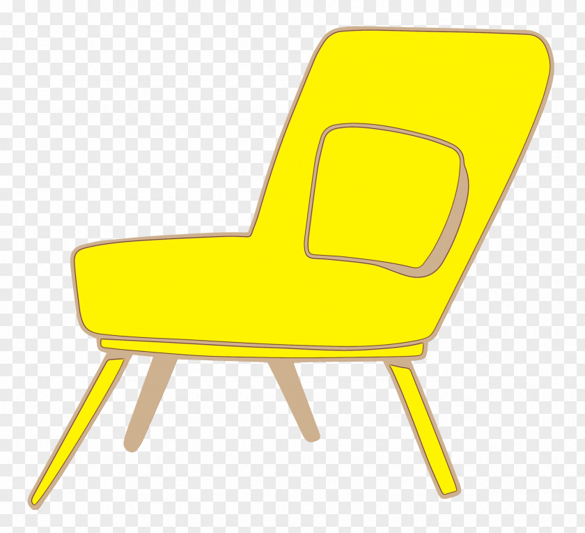 Chair Garden Furniture Cartoon Furniture Yellow PNG
