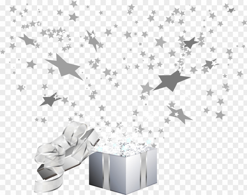 2017 European Silver Gift Box White Pattern PNG