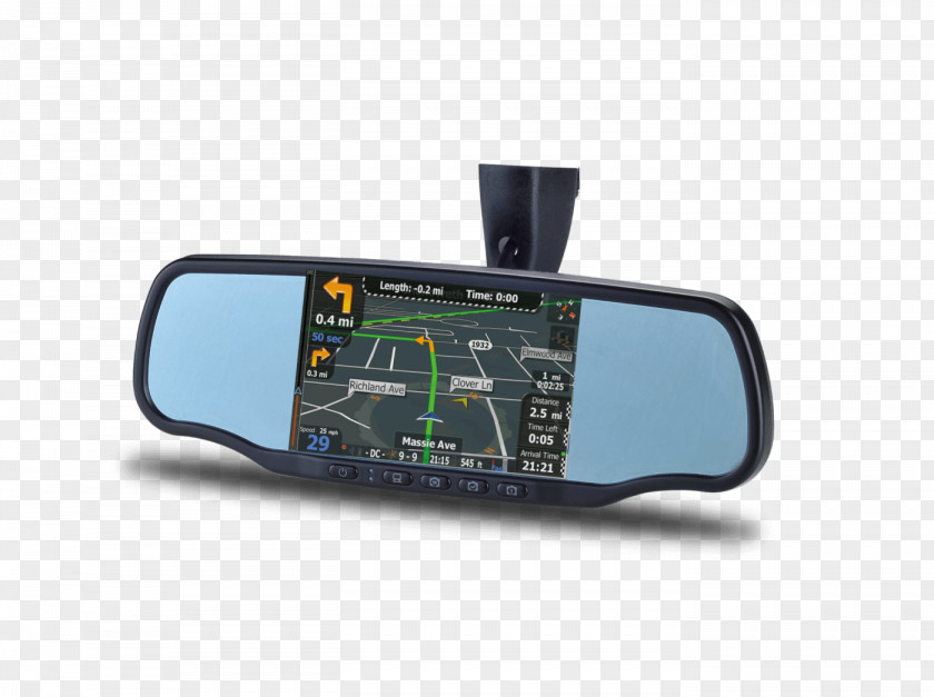 Car GPS Navigation Systems Rear-view Mirror Global Positioning System Backup Camera PNG