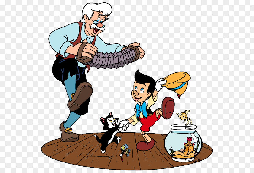 Jiminy Cricket Geppetto Figaro Cleo Clip Art PNG