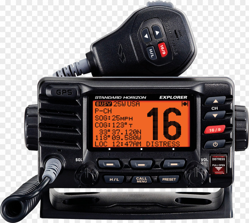 Mma Marine VHF Radio Digital Selective Calling Very High Frequency Yaesu Standard Horizon Explorer GX1600 PNG