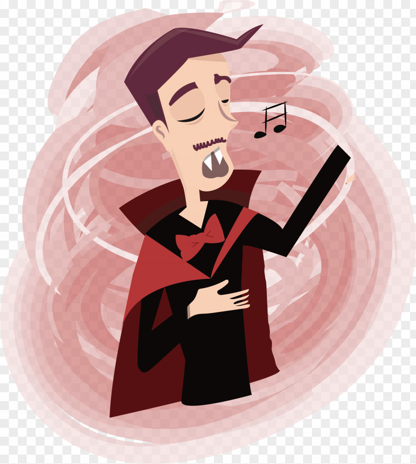 Singing Man Vector Illustration Adobe Illustrator PNG