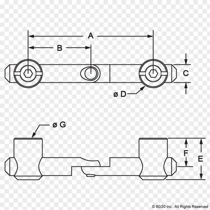 Three-dimensional Technical Drawing 80/20 Angle Car PNG