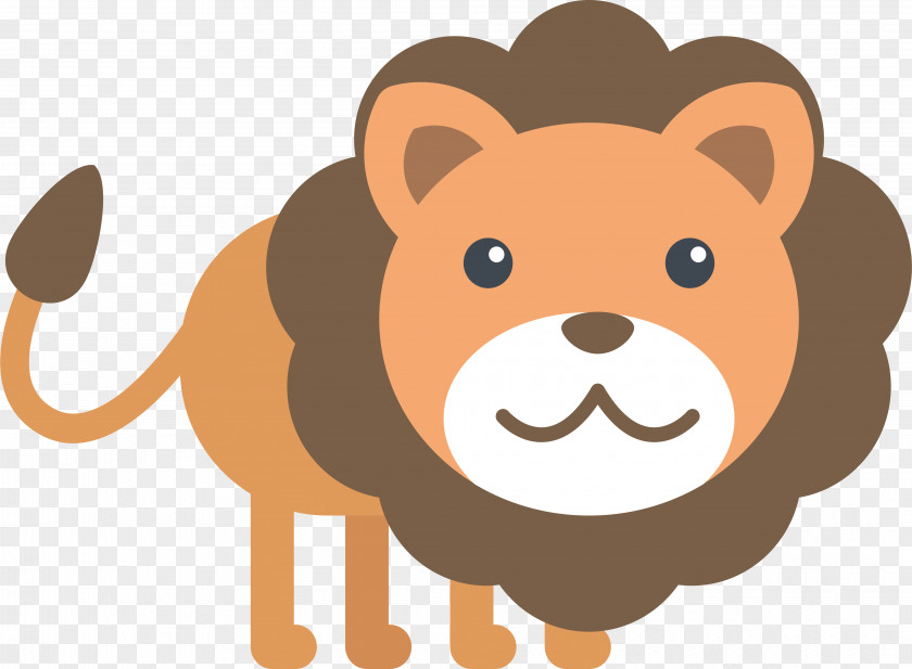 Cute Cartoon Lion Clip Art PNG