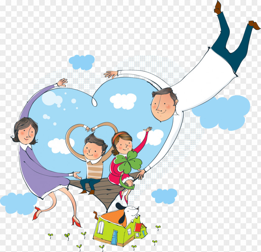 Hand Drawn Vector Happy Family Of Four Gyeonggi Province Estudante Ministry Education School PNG