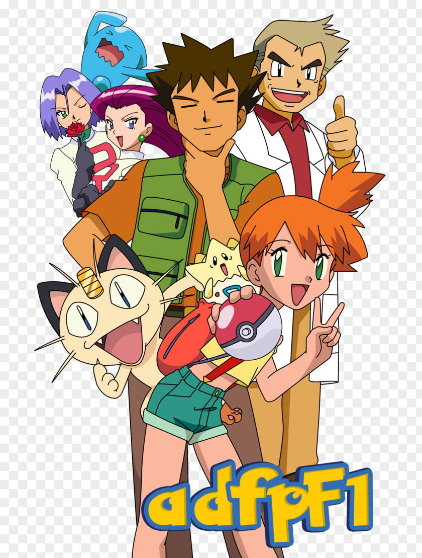 Pikachu Ash Ketchum Misty Brock Pokémon Chronicles PNG