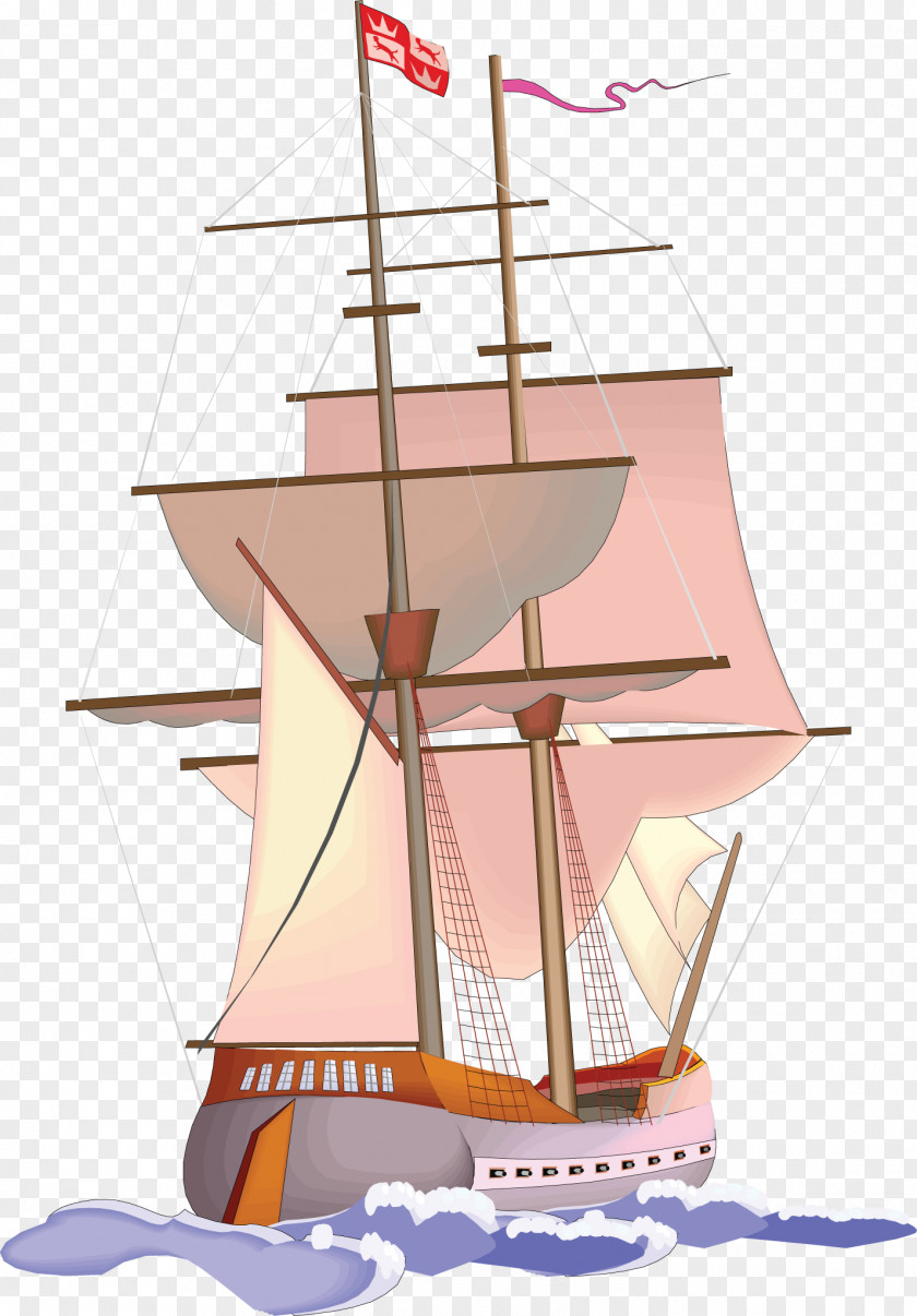 Sailing Ship Boat Caravel Clip Art PNG